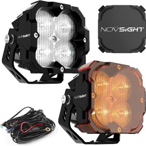 NOVSIGHT 3 Inch LED Pods, Off Road Driving Flood Light LED Cube, 20W Waterproof Ditch Light 300% Bright LED Work Light with 2
