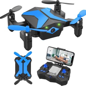 Mini Drone with Camera - Drones for Kids Beginners, RC Quadcopter with App FPV Video, Voice Control, Altitude Hold, Headless