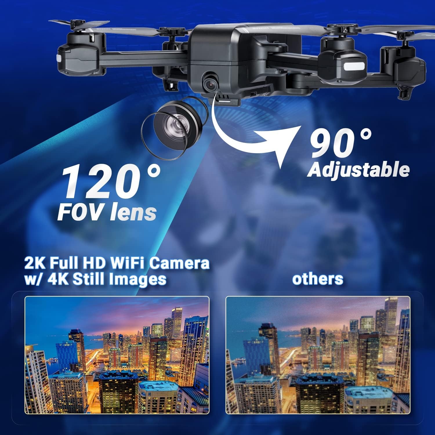 Contixo F22 FPV Drone with Camera for Adults, Kids, Beginners - 2.4G RC Quadcopter with 4K FHD Camera - Gesture Control, Custom - Image 12
