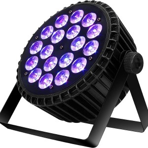 SHEHDS LED Stage Par Lights, 18X18W LEDs DJ Stage Lights RGBWA+UV 6in1 Wash/Strobe Effect DMX512 Control Sound Activated LED