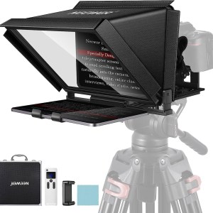 NEEWER X12 Aluminum Alloy Teleprompter with Remote App Control, Compatible with iPad, iOS/Android Tablet, Smartphone, DSLR