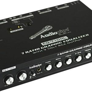 Audiopipe 7 Band Graphic Equalizer with Hi/Lo -9V Line Driver EQ-710HL