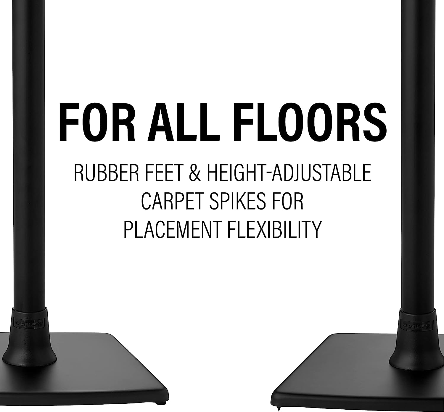 Sanus Speaker Stand for Sonos Era 100™ - Fixed Speaker Stand w/Easy 3 Step Install -Includes All Hardware, Carpet Spikes & - Image 16