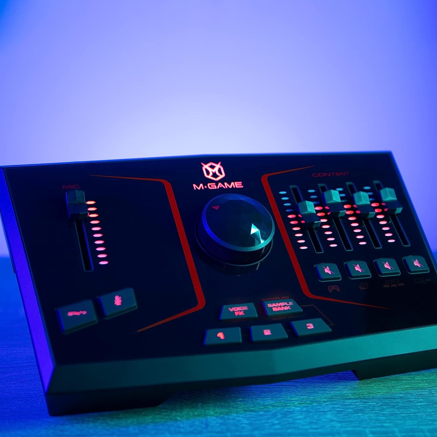 M-Game Solo USB Audio Interface Mixer for Streaming and Gaming with XLR Microphone in, Optical in, Voice FX, Sampler, Lights and - Image 34