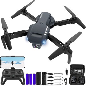 RADCLO Mini Drone with Camera - 1080P HD FPV Foldable Drone with Carrying Case, 2 Batteries, 90° Adjustable Lens, One Key Take