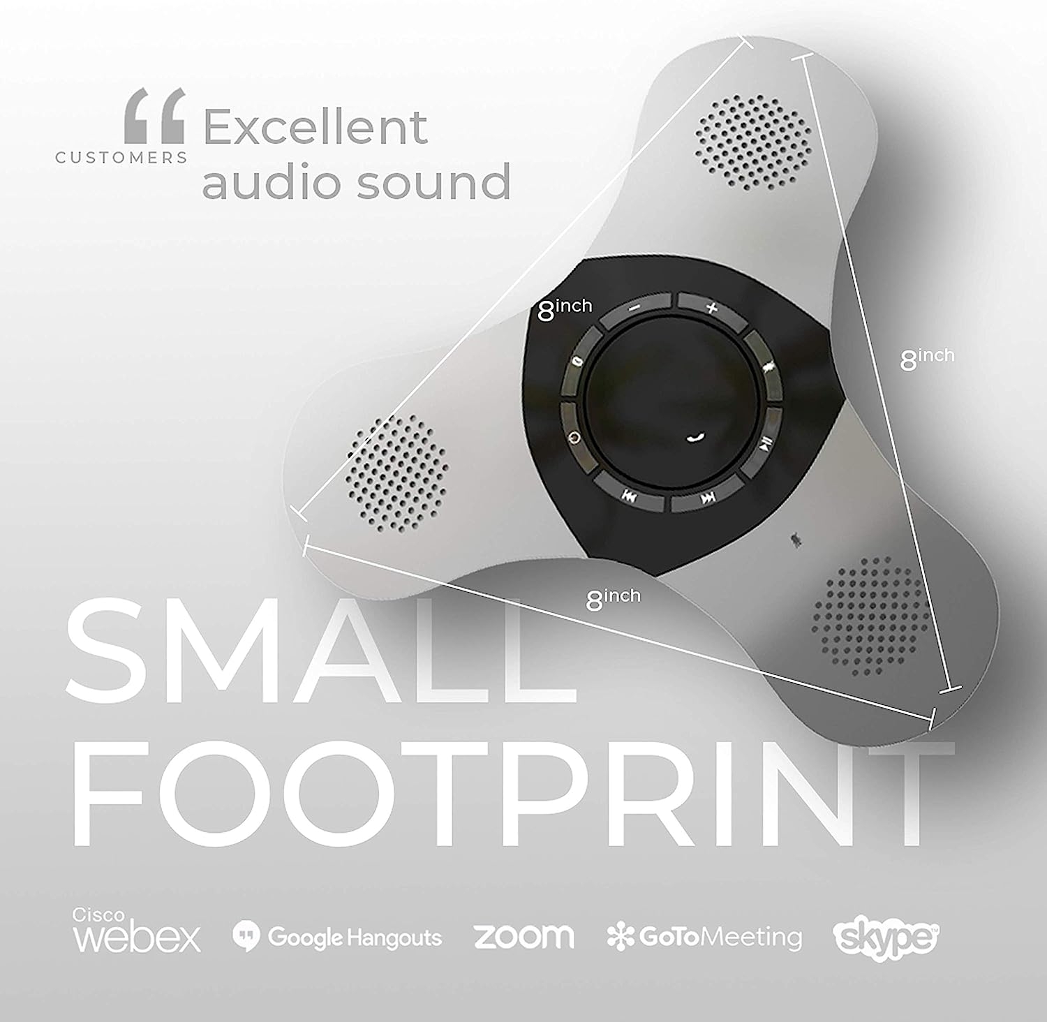 Skywin Bluetooth Conference Speaker with Microphone - Wireless Conference Call USB Speakerphone for Mobile Phone and Computer, - Image 5