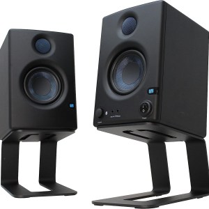 HumanCentric Desktop Speaker Stands Pair for Desk Speakers, Studio Speaker Riser, Medium and Small Bookshelf Speakers, Studio