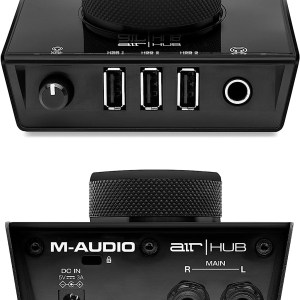 M-Audio AIR|HUB - USB Audio Interface with 3 Port Hub and Recording Software from MPC Beats Included
