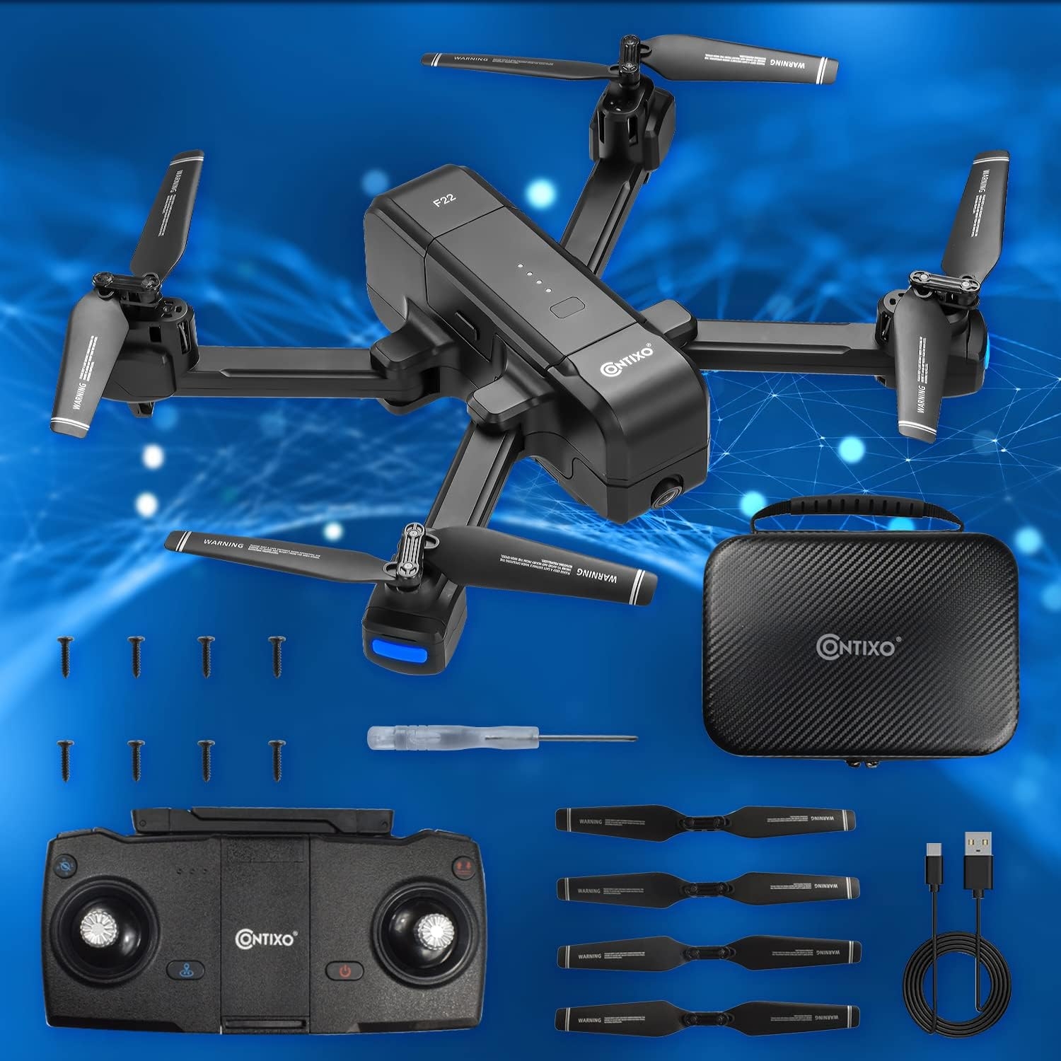 Contixo F22 FPV Drone with Camera for Adults, Kids, Beginners - 2.4G RC Quadcopter with 4K FHD Camera - Gesture Control, Custom - Image 14