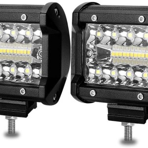BEAMCORN Led Light Bar 4 Inch Led Pods 120W 12000Lm Waterproof Cube Spot Flood Combo Off Road Lights Driving Fog Lights for