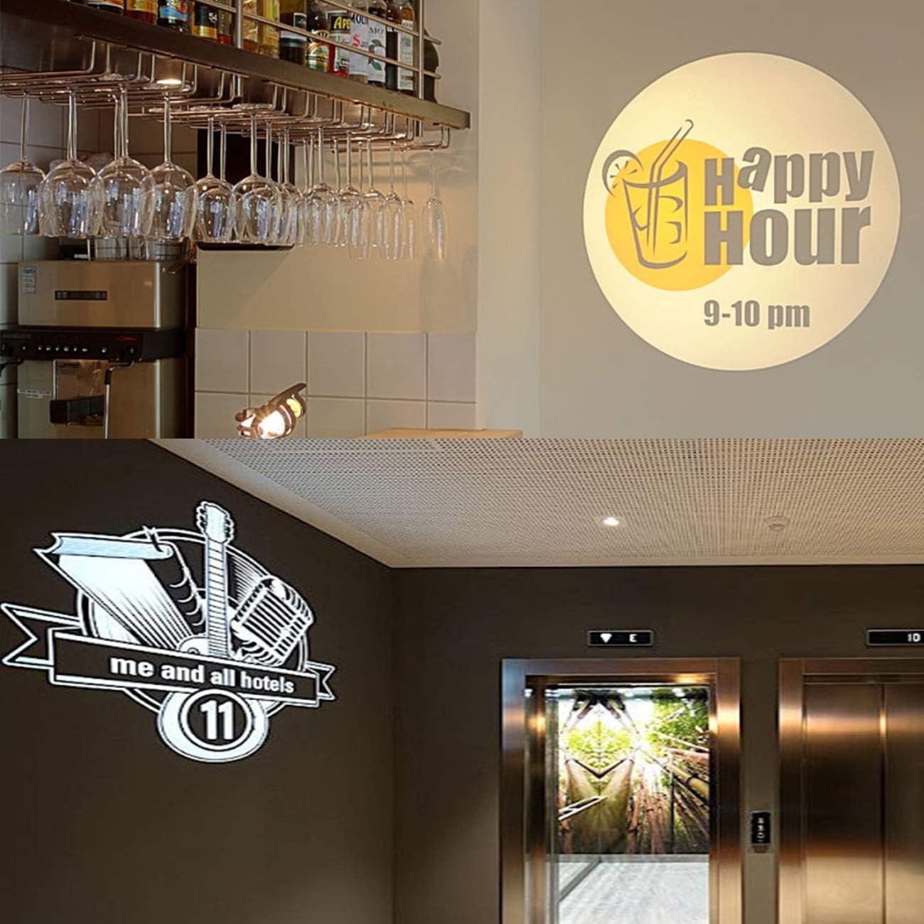 YKGOBO LED Logo GOBO Projector Image Rotation IP65 Waterproof with Manual Zoom DJ Effect Light Custom Gobos for Hotel Car Wash - Image 3