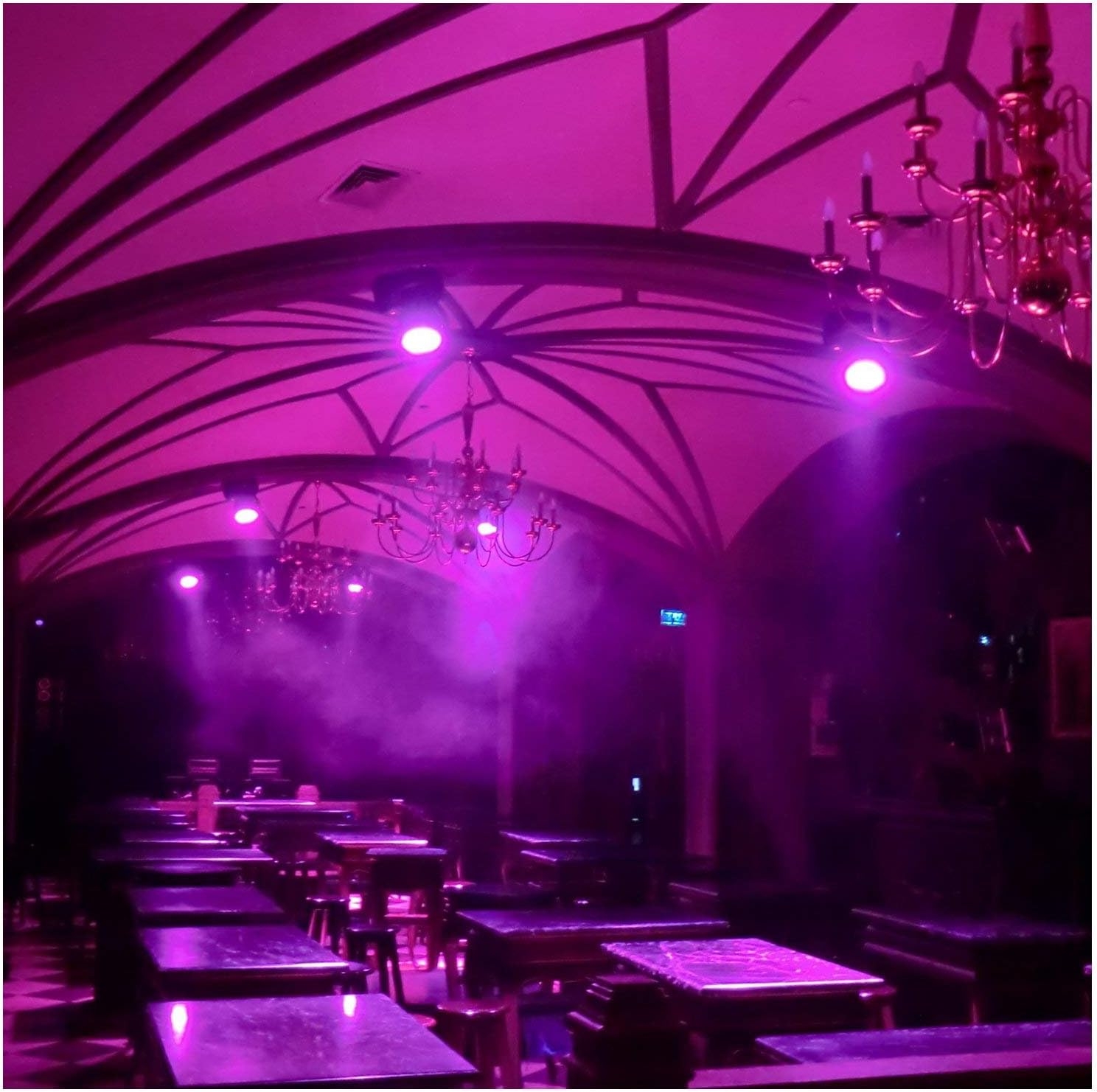 LED Par Stage Light, Exulight 18x3W Black Lights, DMX 512 IR Remote Control Sound Activated Projector Lamp for Party Bar Club DJ - Image 4