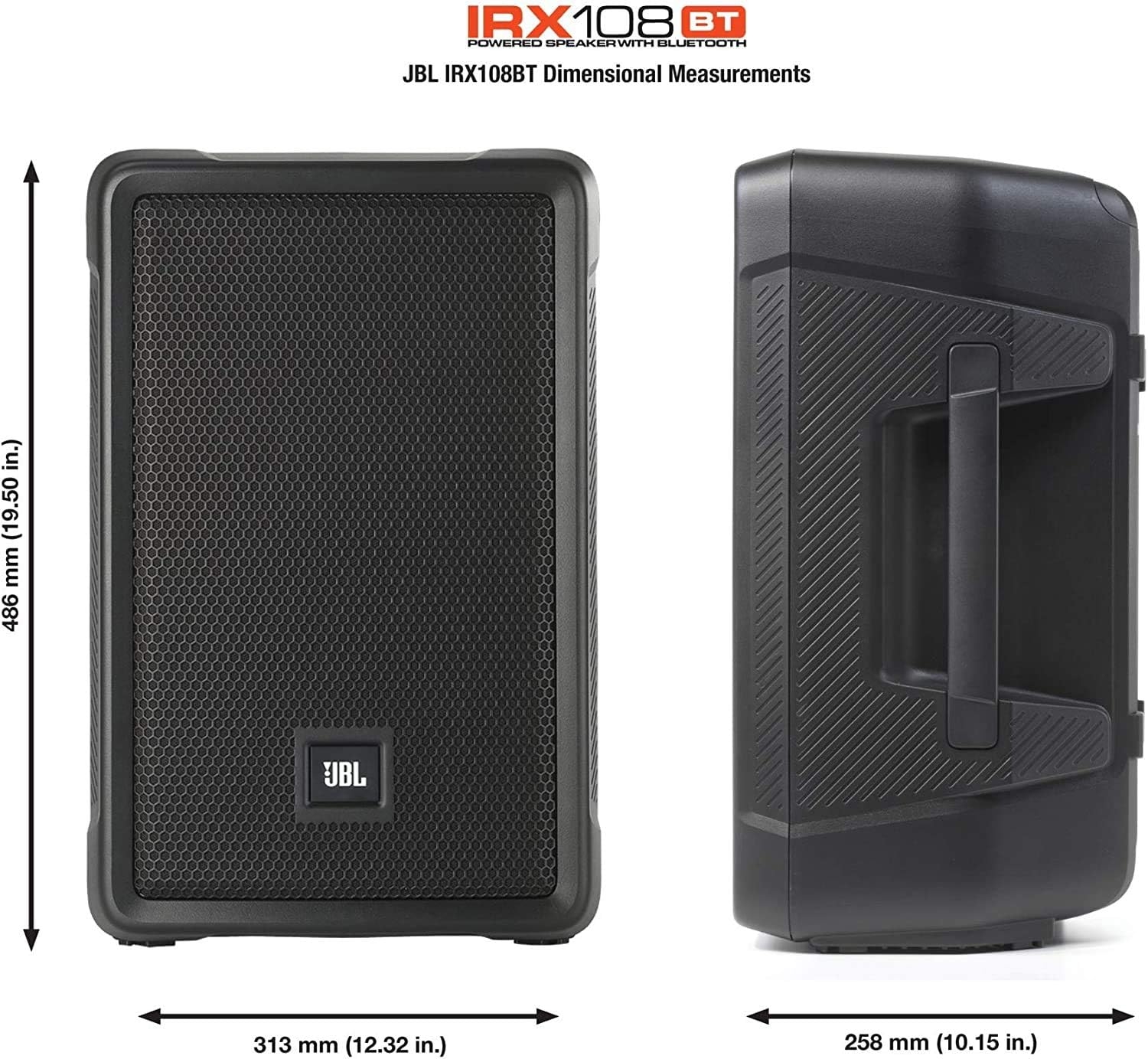 JBL Professional IRX108 Powered Portable Speaker with Bluetooth, 8-Inch, Black - Image 4