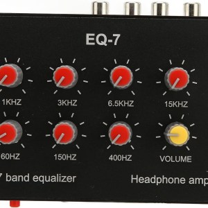 7 Band Graphic Equalizer, Dual Channel Car Equalizer with Output & 3.5mm Input, 12dB Digital Car Equalizer for Car Stereo Sound