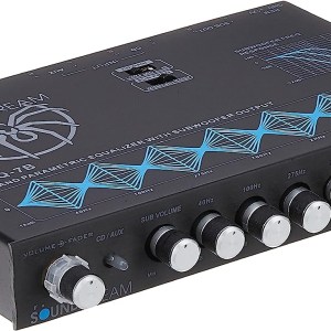 Soundstream MPQ-7B & Parametric Equalizer with Independent Subwoofer Level Control, Black/Blue