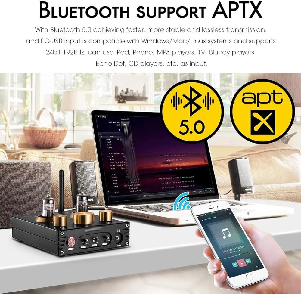 TBGFPO HiFi 5.0 6J5 Valve Tube Preamp Bass Preamplifier Stereo Audio Headphone Amplifier - Image 2