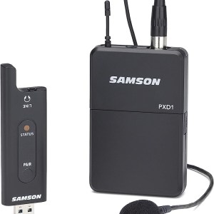 Samson XPD2 Lavalier USB Digital Wireless System with Lavalier Microphone and USB Stick Receiver, Works with Computers and