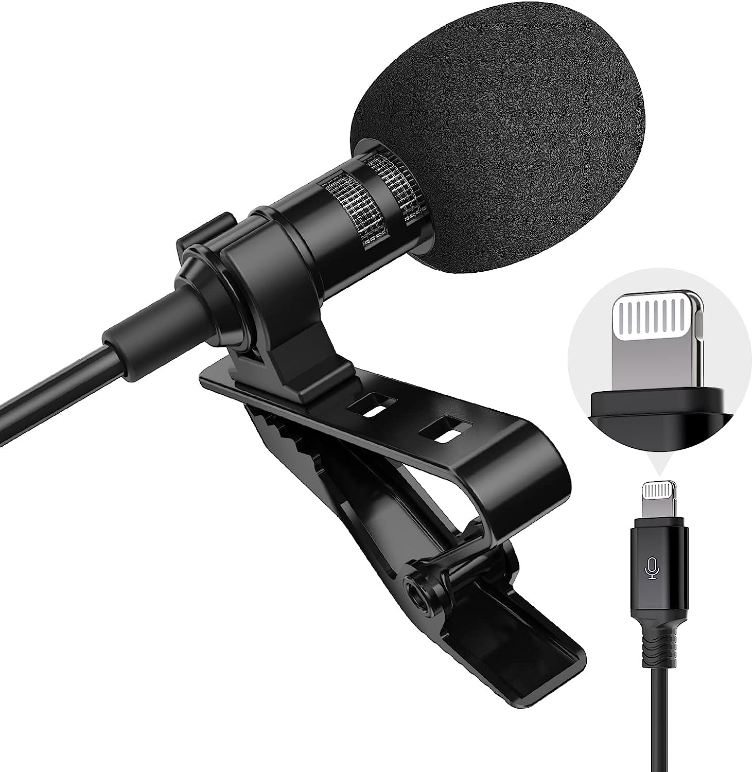 Microphone Professional for iPhone Lavalier Lapel Omnidirectional Condenser Mic Phone Audio Video Recording Easy Clip-on - Image 9