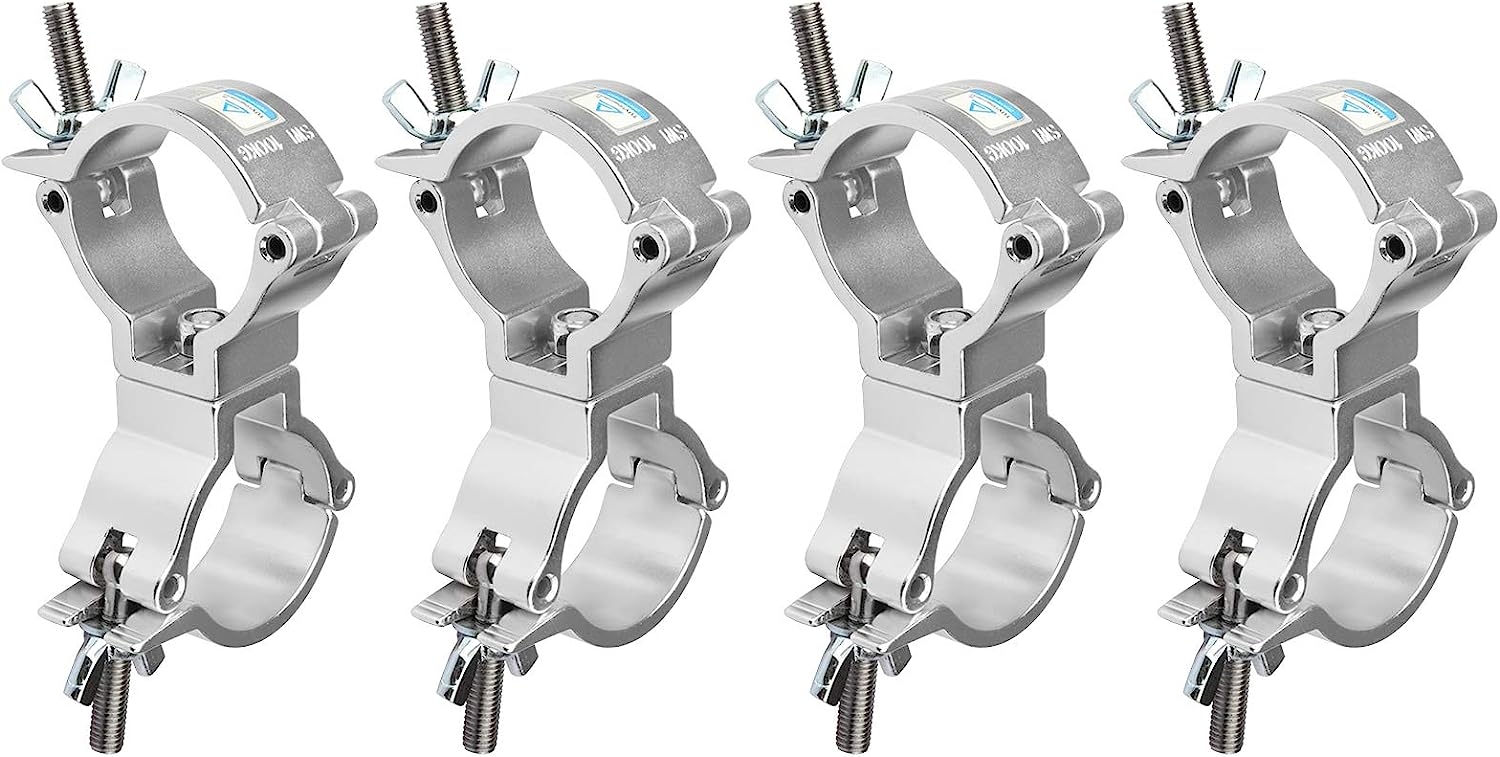 GBGS Lighting Truss Swivel Coupler DJ Light Clamps 2 Inch Heavy Duty Aluminum Alloy 220 LBs for 1.88-2 Inch Pipe 4 Pack - Image 7