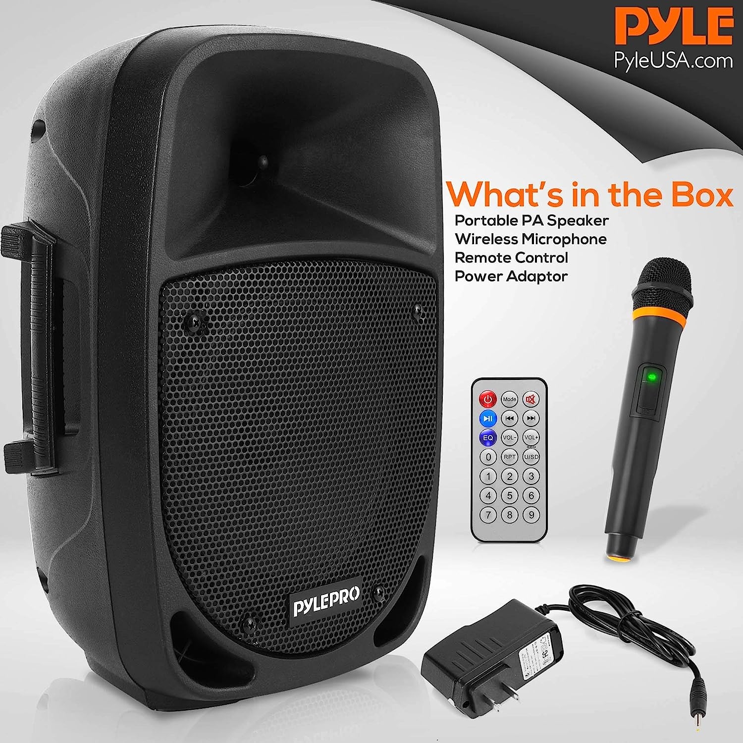 Pyle 800W Portable Bluetooth PA Speaker - 8’’ Subwoofer, LED Battery Indicator Lights w/Built-in Rechargeable Battery, - Image 7