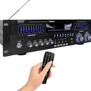 6-Channel Bluetooth Hybrid Home Amplifier - 1600W Home Audio Rack Mount Stereo Power Amplifier Receiver w/Radio,