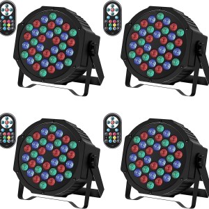 Par Lights 36 LED Stage Lights 9 Modes RGB DJ Lights with Sound Activated Remote and DMX Control DJ Uplighting for Birthday