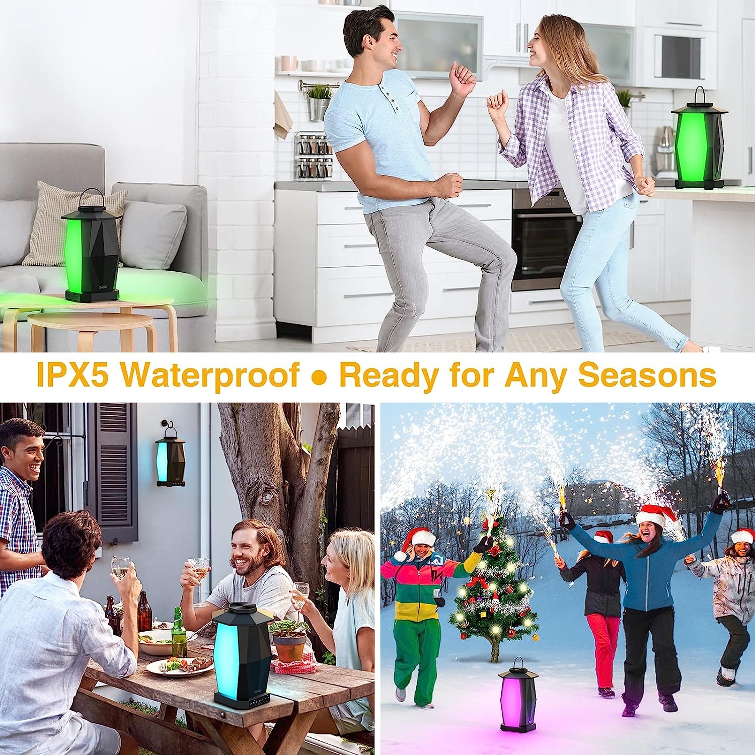 Onforu Outdoor Bluetooth Speakers, 2 Pack 25W Wireless Speakers, Supported Pairing Many Speakers, IPX5 Waterproof Patio Speakers - Image 6