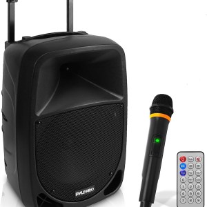 1000W Portable Bluetooth PA Speaker - 10'' Karaoke Speaker System with UHF Wireless Microphone, Remote Control & Built-In