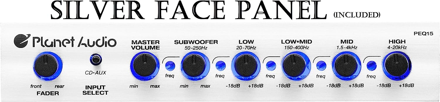Planet Audio PEQ15 5 Band Pre-Amp Car Audio Equalizer - Half Din, Subwoofer Output with Adjustable Filter, Fixed Bands, Remote - Image 29