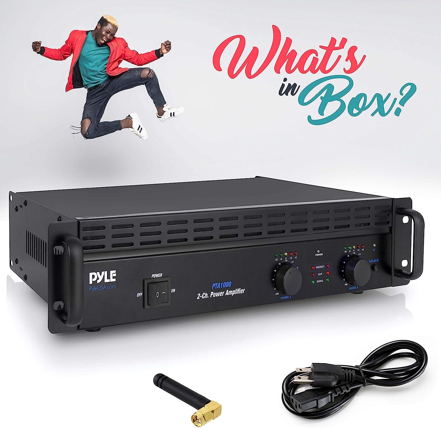 Professional Audio Bluetooth Power Amplifier - 2-Channel Rack Mount Bridgeable, LED Indicators, Shockproof Binding Posts, - Image 5