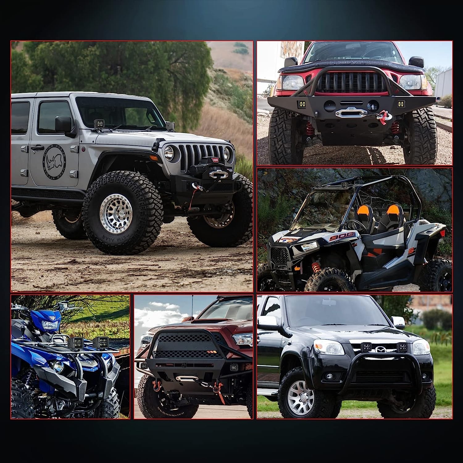 LED Cubes with DRL, OFFROADTOWN 2PCS 3 Inch 80W LED Pods Light with Wiring Harness Daytime Running Light Square LED Driving - Image 14