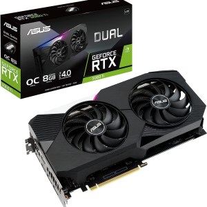 ASUS Dual NVIDIA GeForce RTX 3060 Ti V2 OC Edition Gaming Graphics Card (PCIe 4.0, 8GB GDDR6 Memory, LHR, HDMI 2.1, DisplayPort