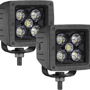 LED Cubes, OFFROADTOWN 2PCS 3 Inch 100W LED Pods Square LED Driving Light Spot Beam LED Light Pods LED Work Light Fog Lights for