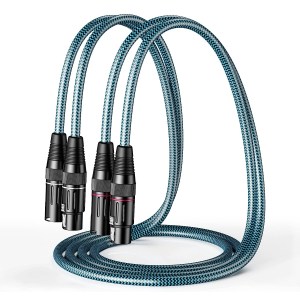 Wekuant XLR Cable, 6.5FT 2 Pack Audiophile Microphone Cables, XLR Male to XLR Female Balanced Microphone Cord 3 Pin, Mic Cable