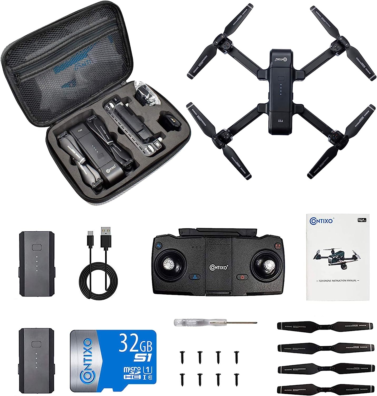 Contixo F22 FPV Drone with Camera for Adults, Kids, Beginners - 2.4G RC Quadcopter with 4K FHD Camera - Gesture Control, Custom - Image 6