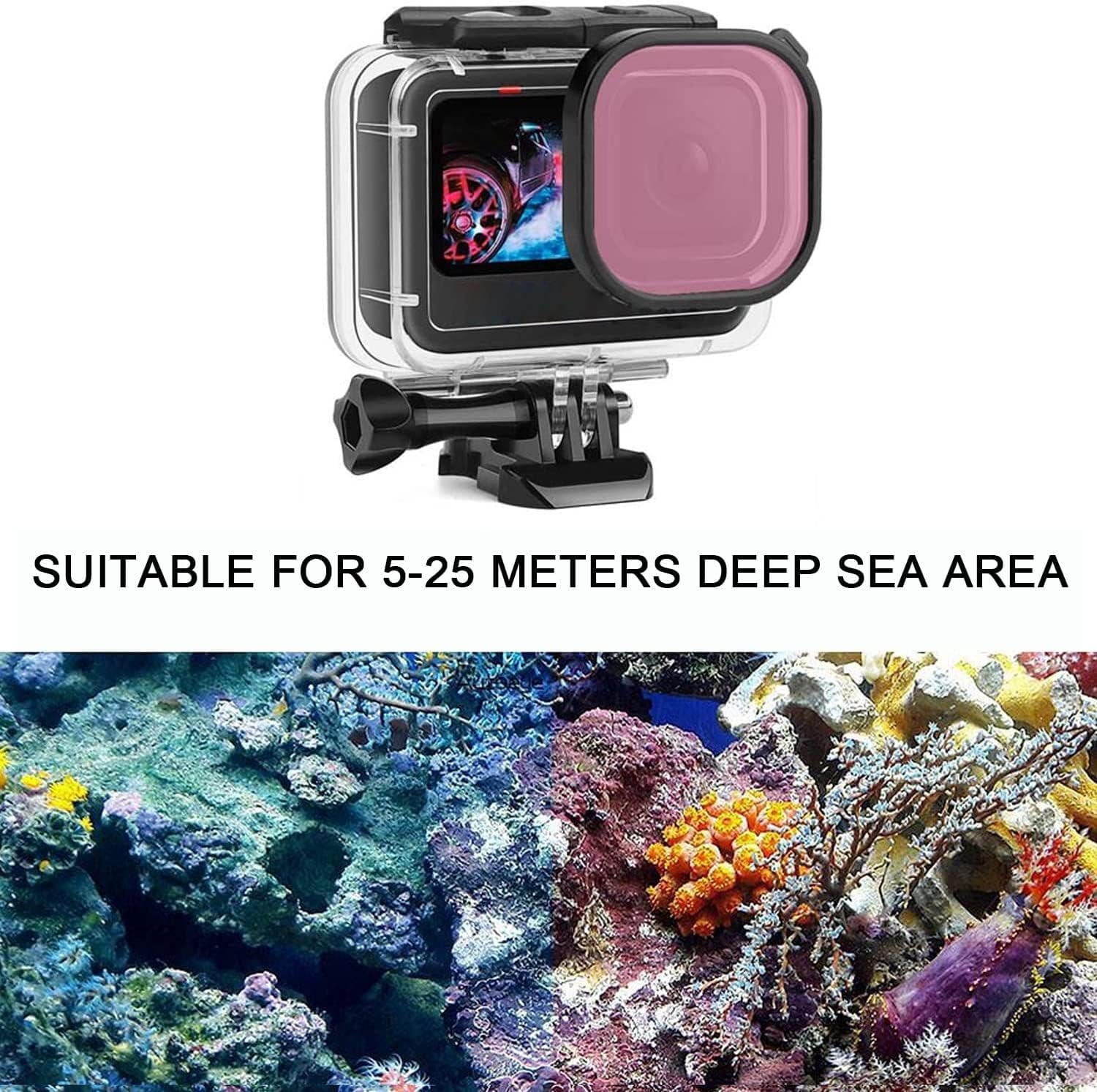 FitStill 60M Waterproof Case for GoPro Hero 11 Black/Hero 10 Black/Hero 9 Black, Protective Underwater Dive Housing Shell with - Image 4