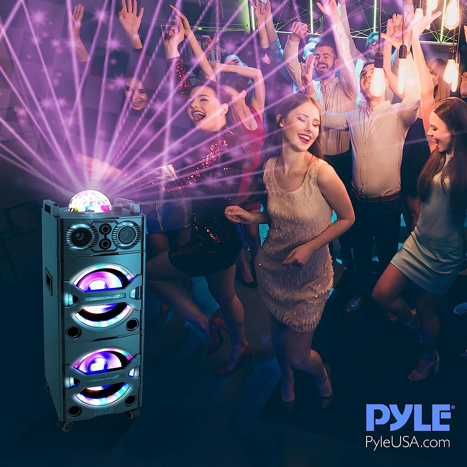 Pyle Portable Bluetooth PA Speaker System - 2000W Active powered Outdoor Bluetooth Speaker Portable PA System w/Microphone In, - Image 7