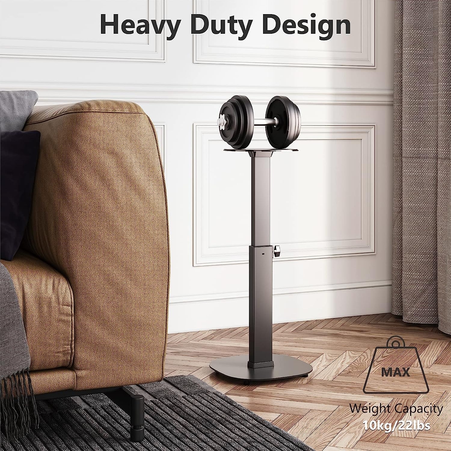 WALI Universal Speaker Stands, Surround Sound Speaker Stands for Satellite & Bookshelf Speakers Up to 22lbs, Height Adjustable - Image 6