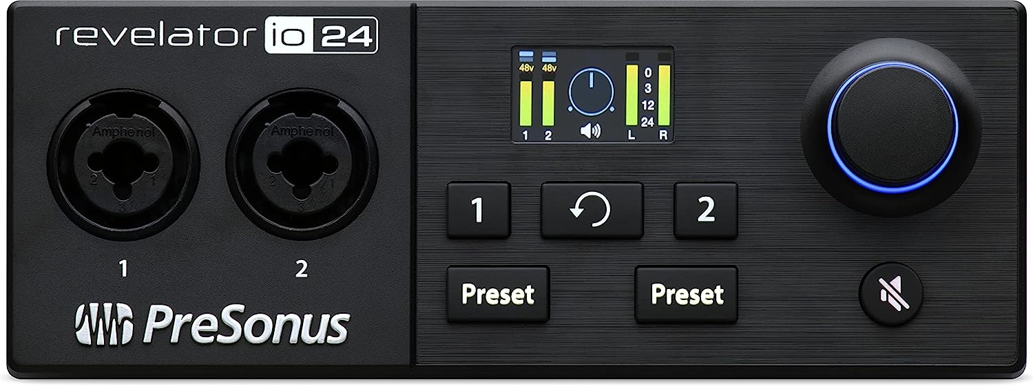 PreSonus Revelator io24 USB-C Compatible Audio Interface with Integrated Loopback Mixer and Effects for Streaming, Podcasting, - Image 2