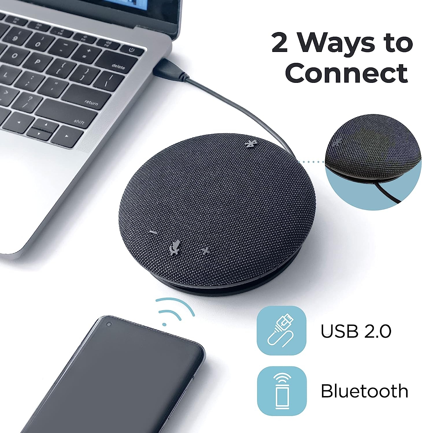 INNOTRIK Bluetooth Conference Speaker with Microphone | 360-Degree Voice Pickup & Noise Canceling Conference Room - Image 4