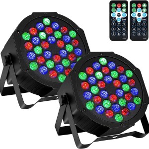 Litake DJ Par Lights, RGB 36 LED Stage Lights Sound Activated,Remote & DMX Controlled LED Uplights,7 Modes Uplighting for Dance