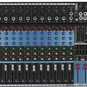 DJ Mixer Stage Audio power Mixer Bluetooth USB Built-in Digital Effect Mixer Music Mixer 12 Channels Mixer + 48Vpower