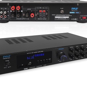 Pyle - PDA7BU (Black) - 5 Channel Rack Mount Bluetooth Receiver, Home Theater Amp, Speaker Amplifier, Bluetooth Wireless