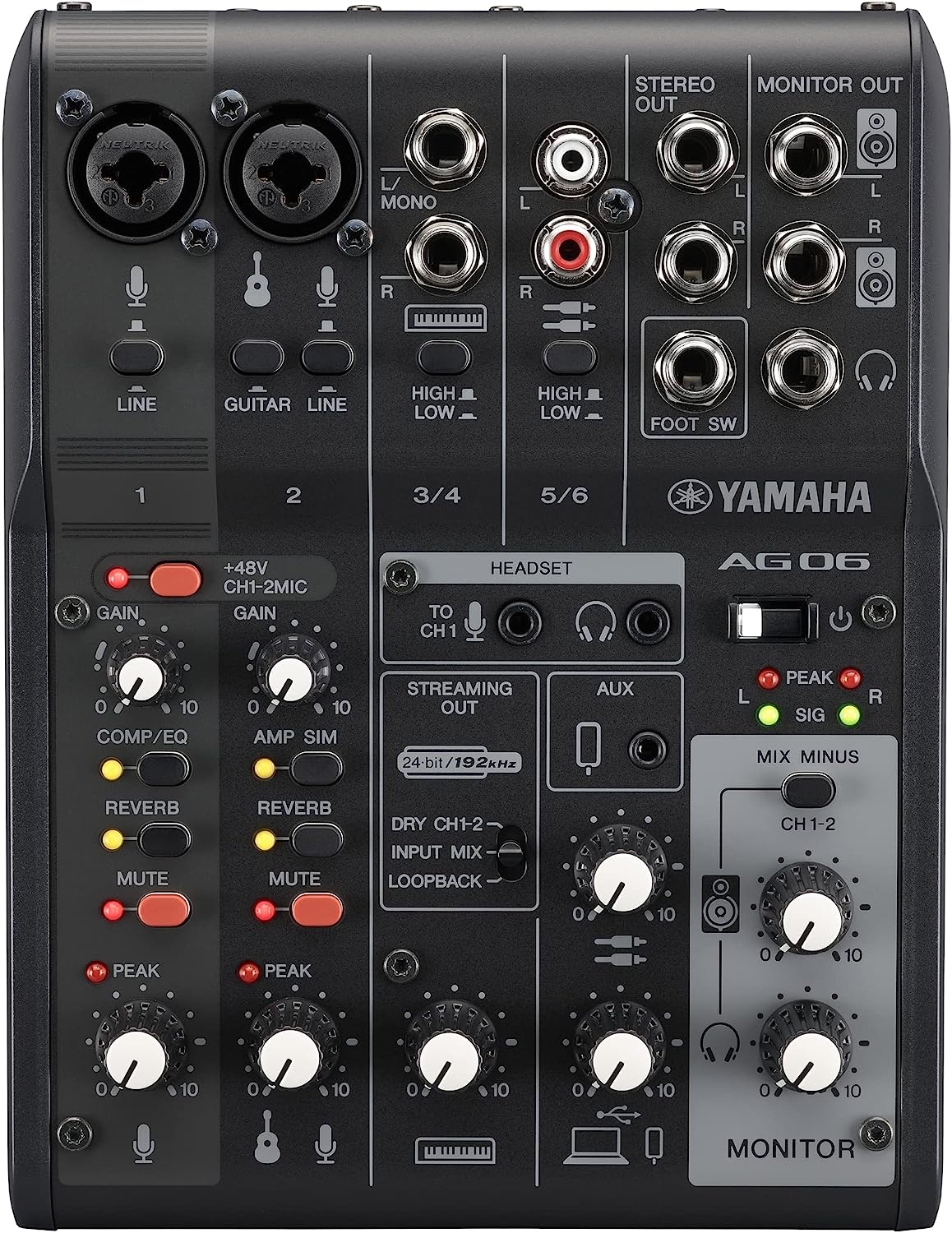 Black 3-Channel Live Streaming Mixer/USB Interface for IOS/Mac/PC - Image 16