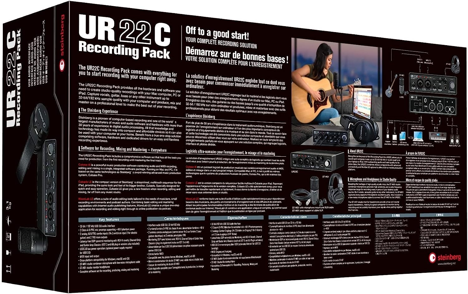Steinberg UR24C 2x4 USB 3.0 Audio Interface with Cubase AI and Cubasis LE - Image 5