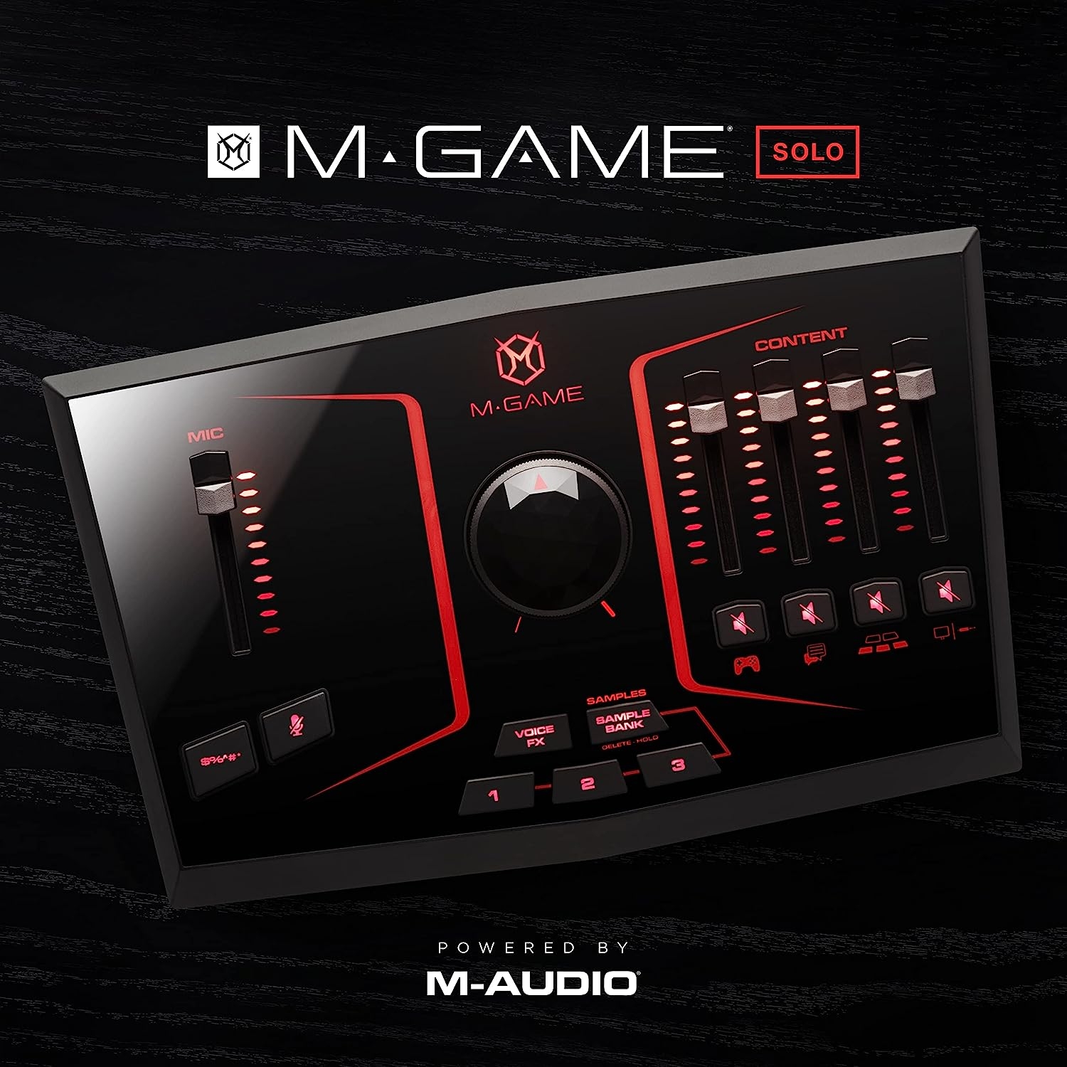 M-Game Solo USB Audio Interface Mixer for Streaming and Gaming with XLR Microphone in, Optical in, Voice FX, Sampler, Lights and - Image 23