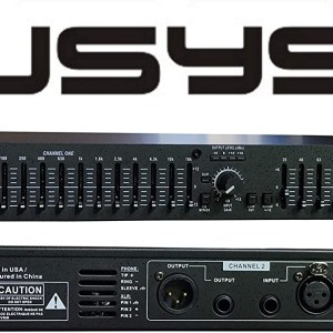 MUSYSIC MU-EQ15B Professional Dual 15-Band Stereo Graphic Digital Equalizer