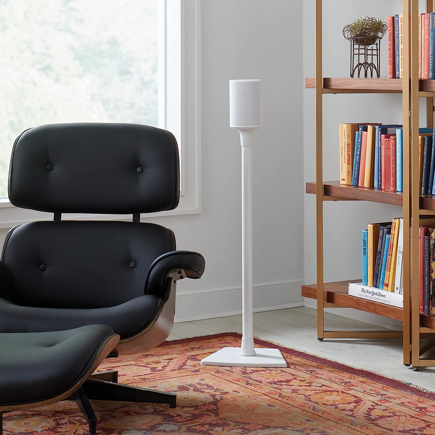 Sanus Speaker Stand for Sonos Era 100™ - Fixed Speaker Stand w/Easy 3 Step Install -Includes All Hardware, Carpet Spikes & - Image 4