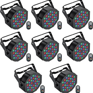 U`King LED Par Lights DJ Stage Light RGB 36 LED with Sound Activated Remote Control DJ Uplighting for Wedding Party Club