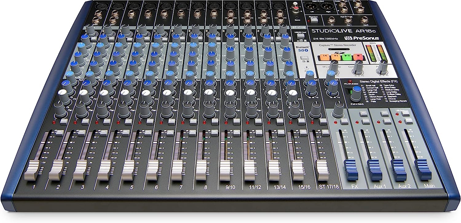 PreSonus StudioLive AR12c 14-Channel USB-C Hybrid Digital/Analog Performance Mixer, Unpowered - Image 23